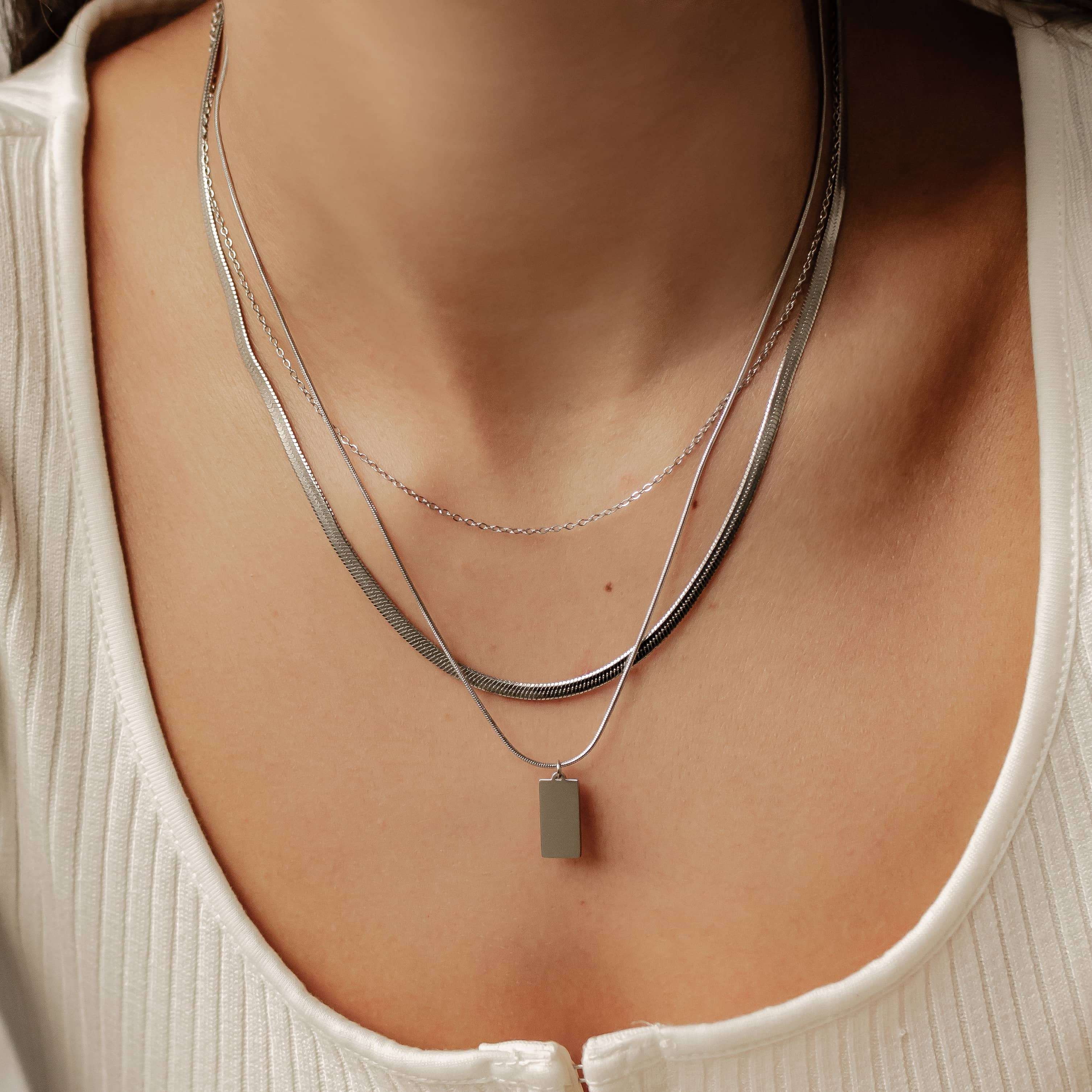 Snake Multi-Chain Necklace Set